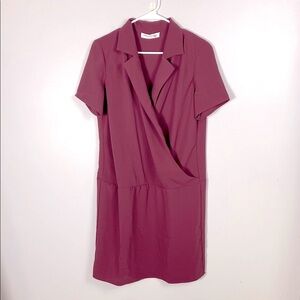 🌸Amanda Uprichard Leonard Faux Wrap Mini Dress in pink size medium *flaw